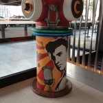 fire hydrant painted with elvis presley