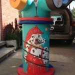 fire hydrant with a painting of a dalmatian