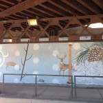 wall mural with reindeers