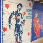 athlete wall mural