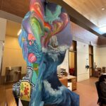 3D art mural in the dunning library